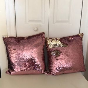 Sequin pillows